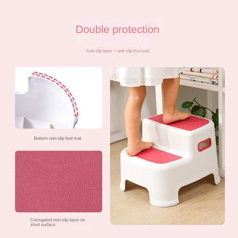 Pouf pour enfants bébé escabeau tabouret petit banc lavage des mains marche tabouret pour enfants repose-pieds antidérapant support tabouret