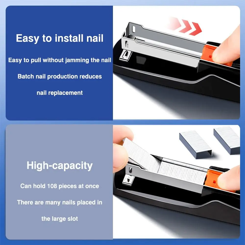 Creative Use 24/6 Staples Stapler Color Effortless Long Stapler Labor-saving Large Size Manual Binding Tool Office School