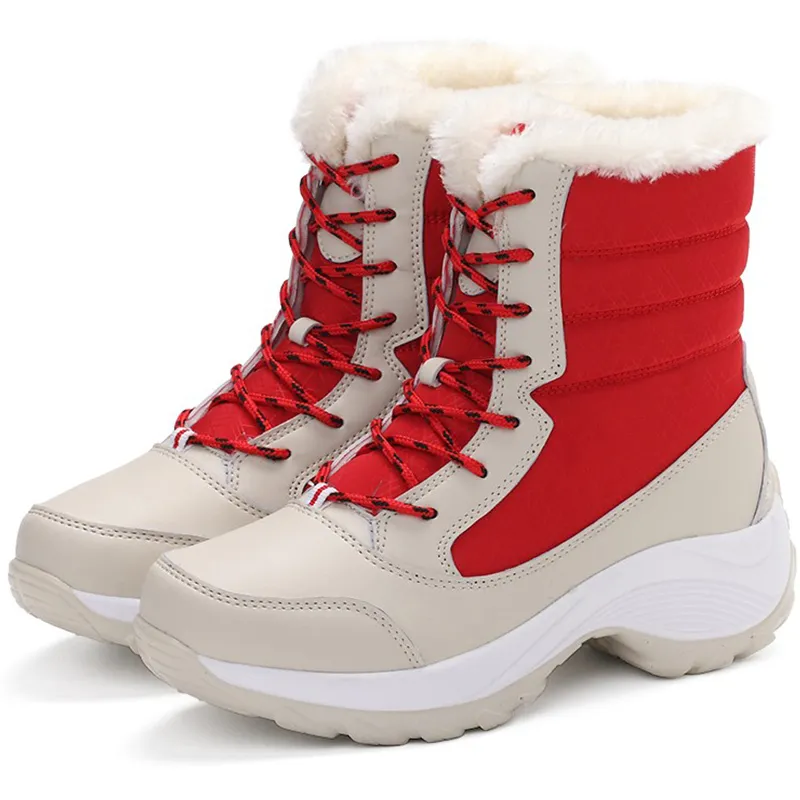 Femmes bottes bottines légères plate-forme chaussures pour femmes talons hiver Botas Mujer garder au chaud neige chaussures d'hiver femme Botines