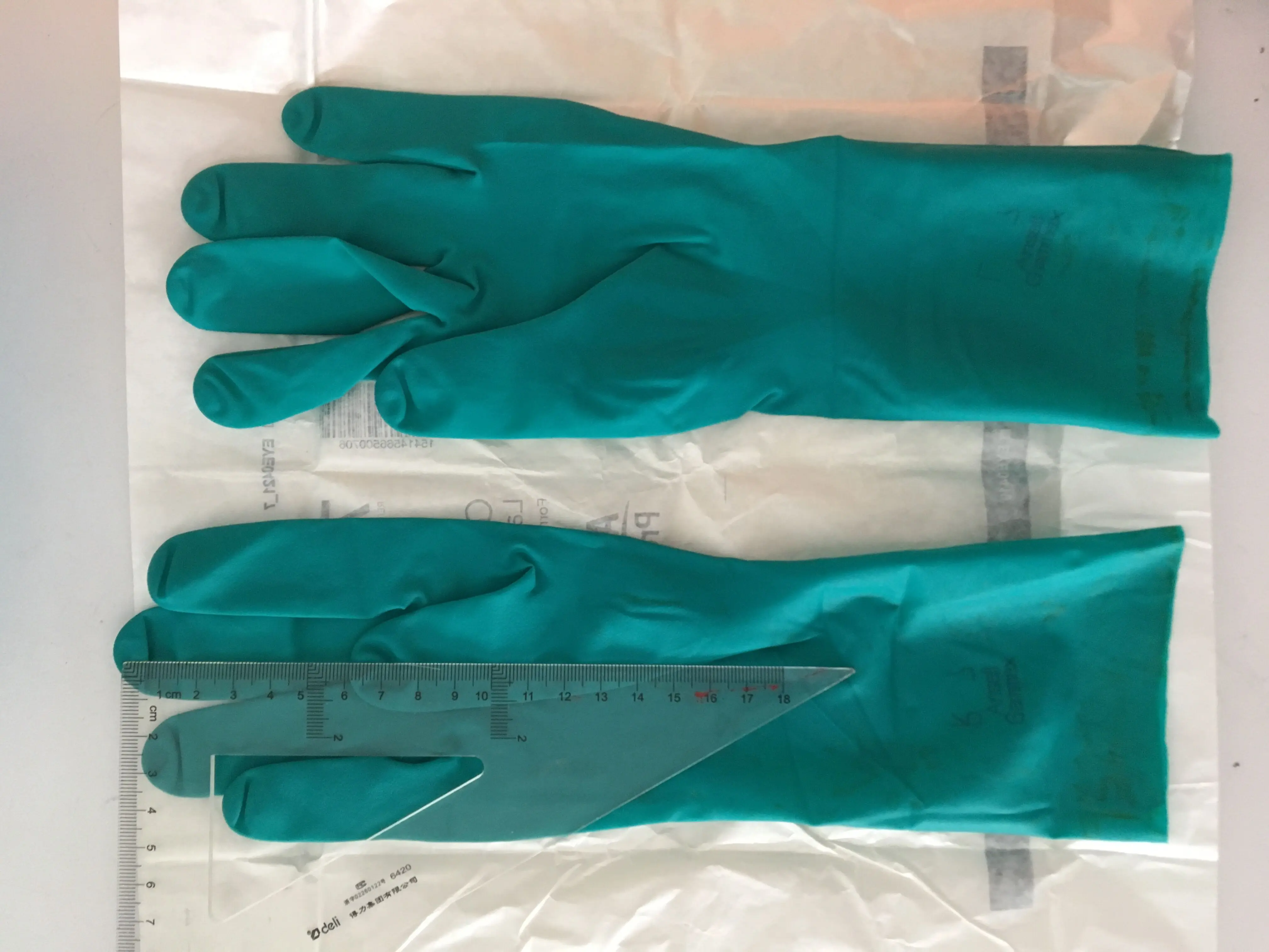 Ansell  Gammex underglove (1pair) 12 inch powder free latex green inner and outer layers/ultra-thin fine operation gloves 30 cm