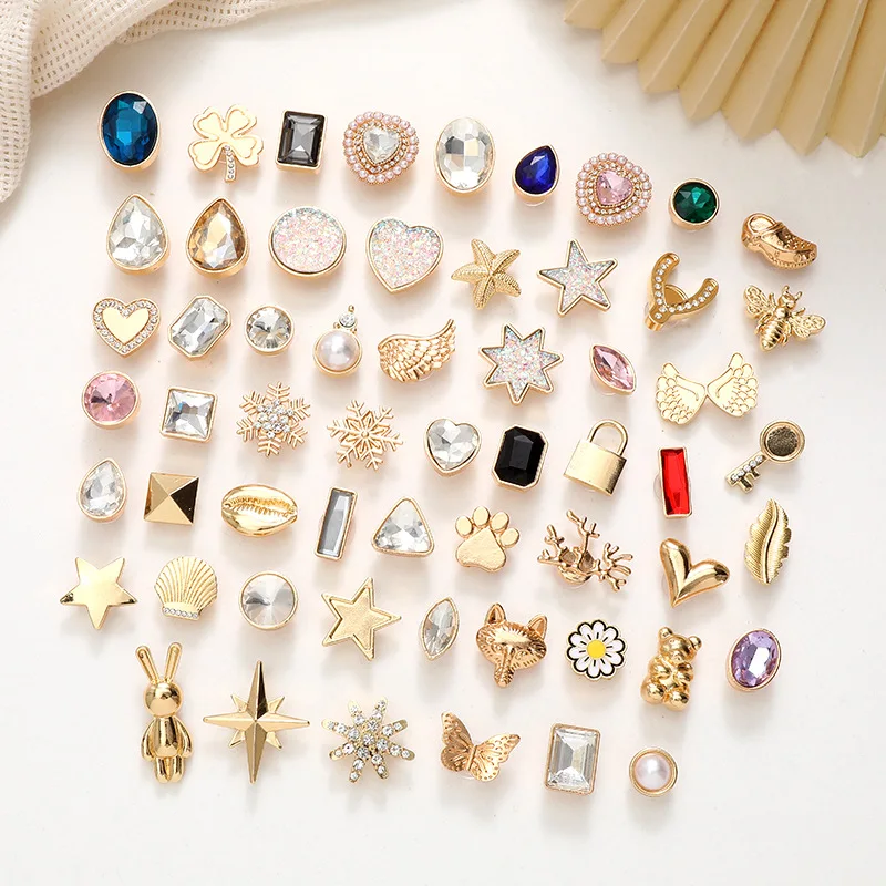 Lote de 2 uds de gemas, diamantes de imitación, cristal, diamantes, perfume, zapatos, dijes, hebillas, accesorios para bolsa, caja, zuecos, decoraciones para zapatos, regalos DIY