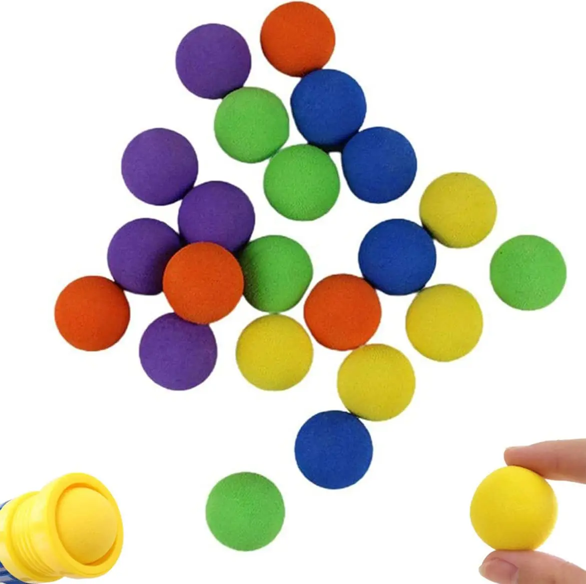 Bolas de repuesto redondas, bolas de colores mezclados para pistola de juguete de aire, bolas de espuma suave, paquete de repuesto, Blasters y bolas de bala de repuesto, regalo