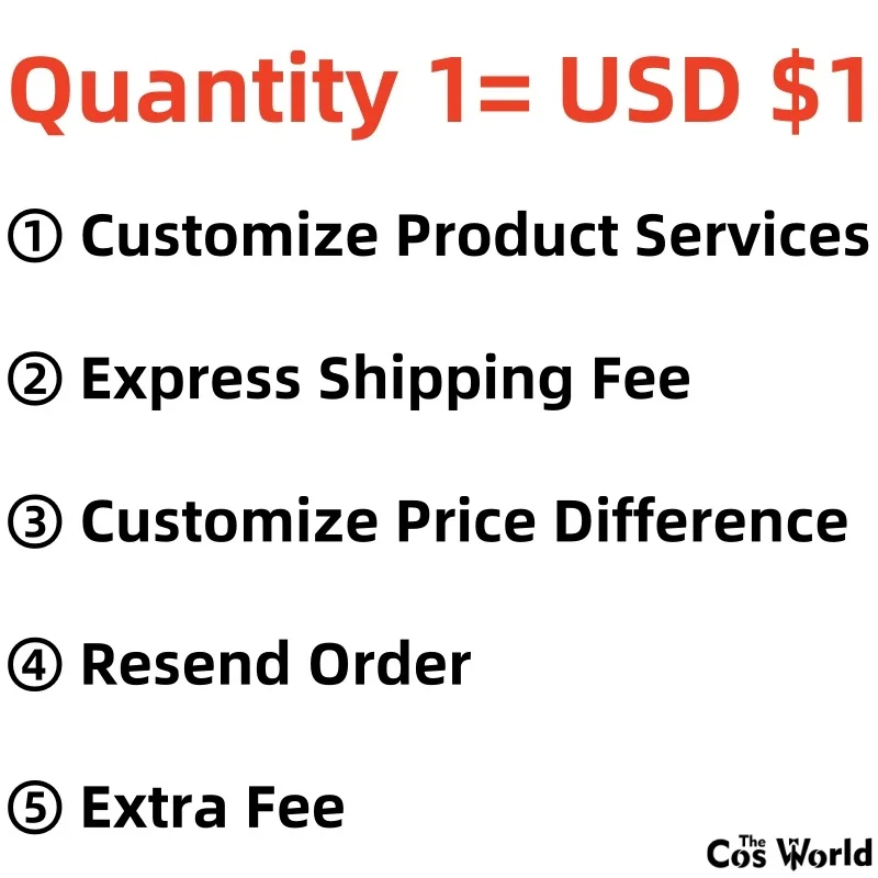 Tarifa adicional/Servicio de productos personalizados/tarifa de envío exprés/diferencia de precio personalizada/reenvío de pedido