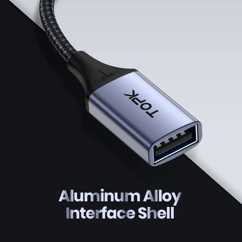 TOPK Cavo USB C a USB A Dapter OTG Tipo C Maschio a USB 2.0 Cavo Femmina per MacBook Pro Adattatore Samsung Tipo C