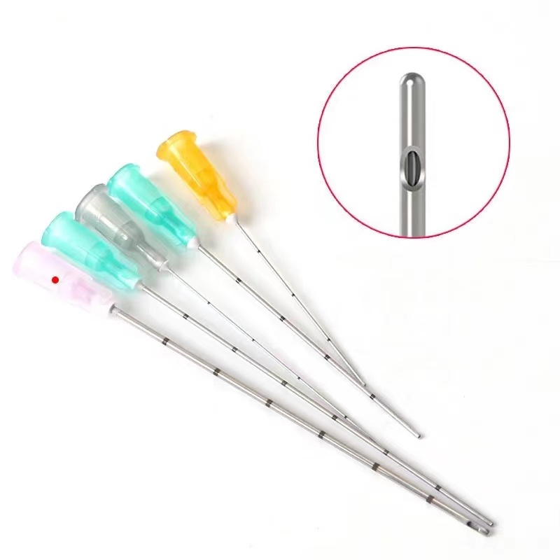 50PCS Micro Cannula 22g 23g 25g 38mm 50mm 70mm Disposble Blunt Tip Micro Cannula Needle