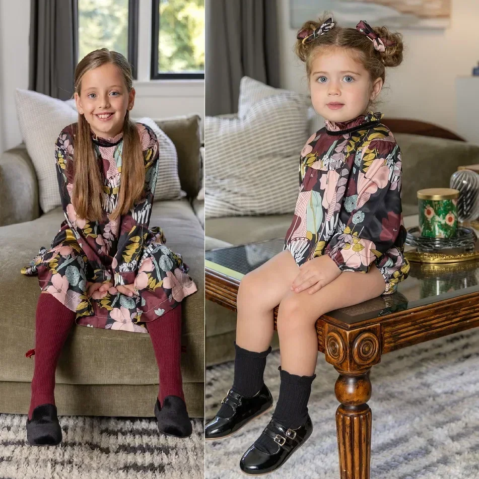 Ap merlot-小さな女の子のためのサテンのドレス,赤い花のロンパース,プリーツの服のセット,男の子のスーツのオーバーオール,秋,#2025,6005