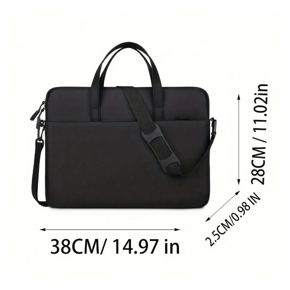 14inch Business Briefcases File Folder Bag Portable Laptop Notebook Case Crossbody Briefcases Multi-layer Notebook Pouch