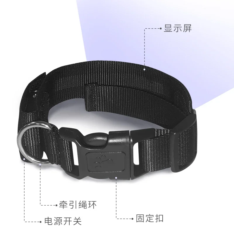 Collare per cani con illuminazione a LED APP Bluetooth Messaggio programmabile Scorrimento Display a LED Collare per accessori per animali domestici