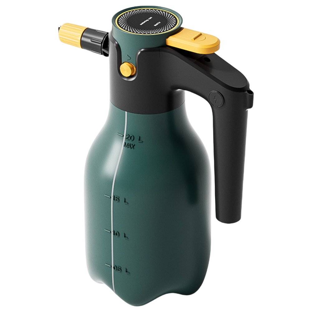 Botella pulverizadora de lavado de coches eléctrica de 2L, pulverizador de espuma eléctrico de mano ajustable, pulverizador con bomba de espuma para lavado de coches, limpieza del hogar