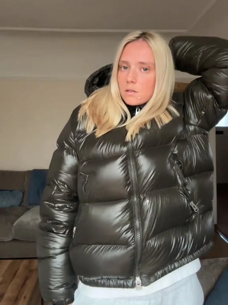 2025 herbst Winter Neutral Stil Baumwolle Gefütterte Mantel Casual Zipper Mit Kapuze Feste Jacke Mode Kalt-beweis Warme Parka oberbekleidung