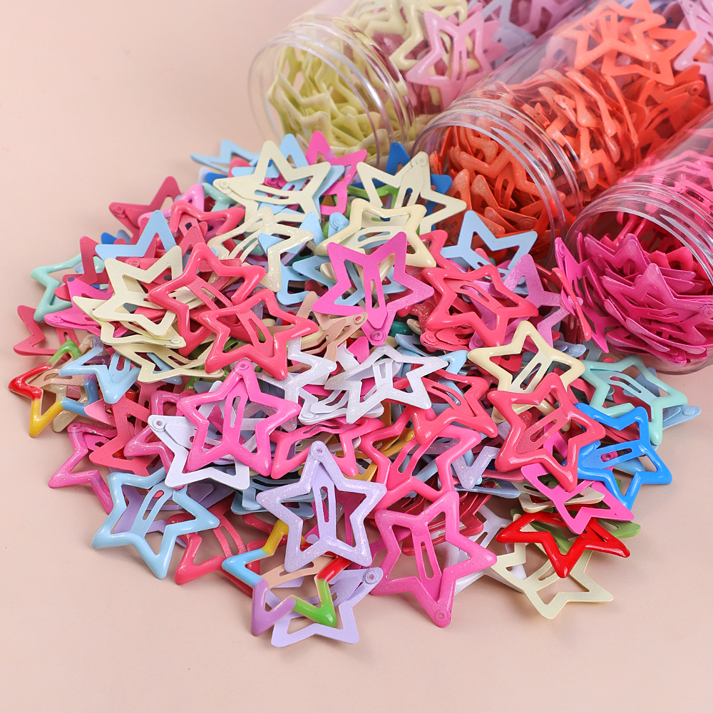 20 grampos de cabelo coloridos estrela bb para meninas crianças lindos cabelo decorar grampos presilhas acessórios para cabelo infantil