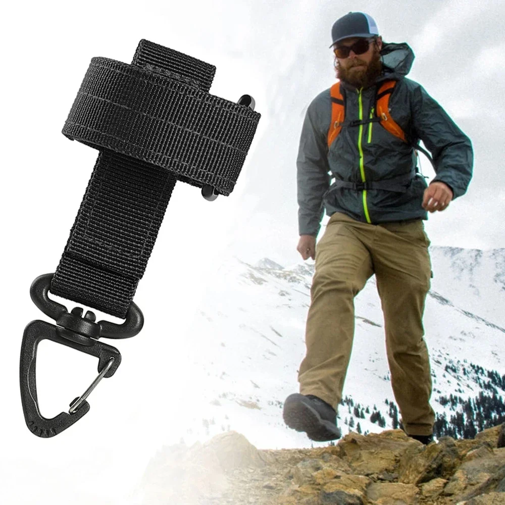 Guanti in nylon multiuso Gancio da campeggio esterno Supporto per corda da arrampicata tattico Cintura con clip di sicurezza anti-smarrimento