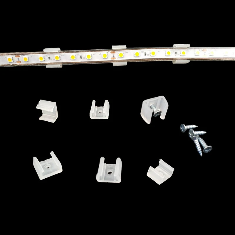 Fixed buckle with screws, for 10mm width waterproof COB light strip or 2835 light strip