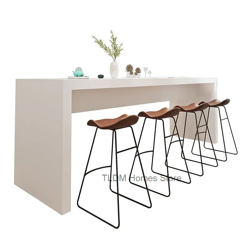 Cadeiras de bar de couro simples e modernas, bancos altos de lazer, móveis de cozinha para casa, cadeira de bar alta nórdica, banco de bar traseiro de luxo u