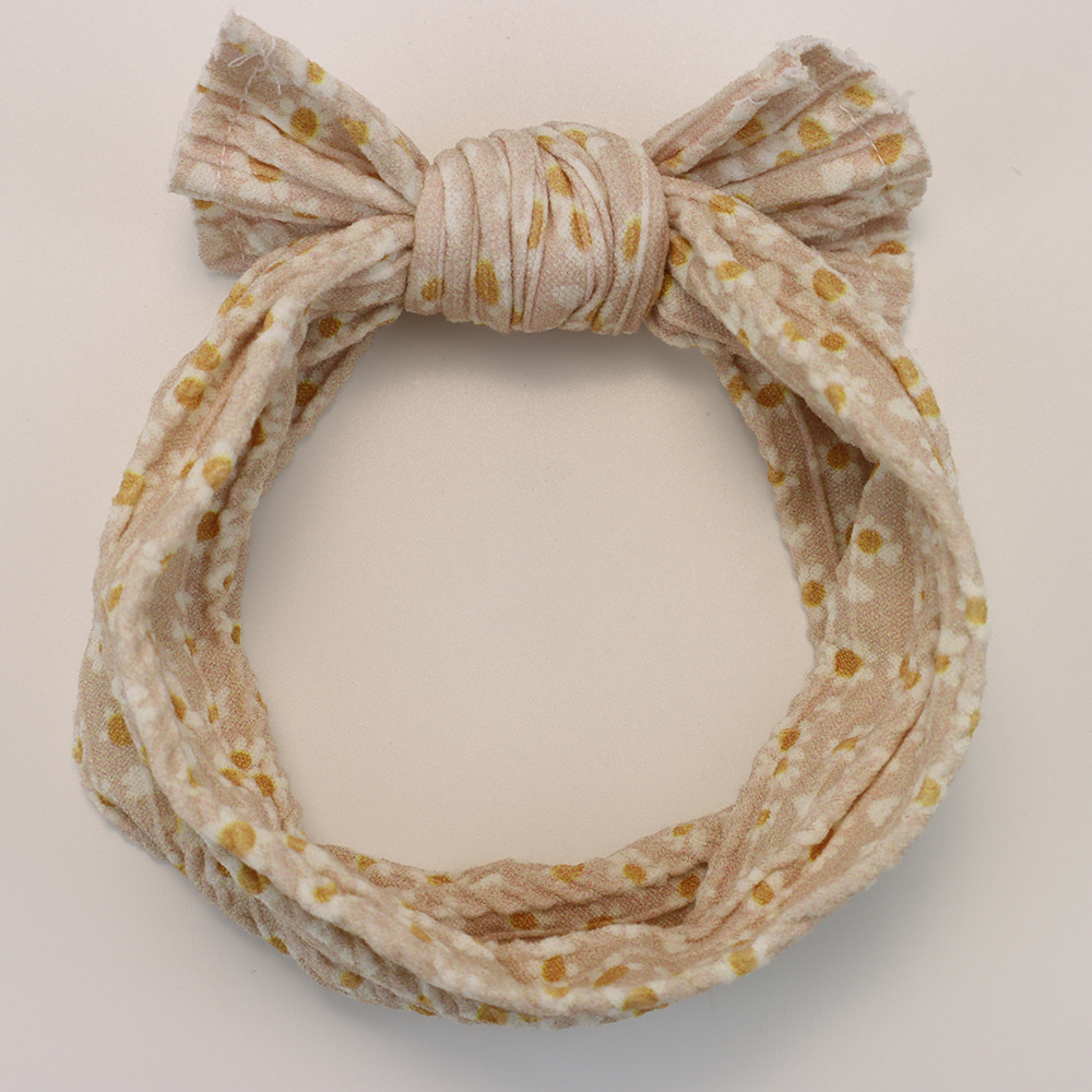 5 ピース/ロットケーブルニット弓ベビーヘッドバンド弾性ナイロン女の赤ちゃんヘッドバンド子供のためのターバン新生児キッズヘアアクセサリー