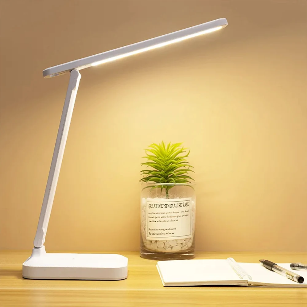 โคมไฟตั้งโต๊ะพับ USB Touch Dimmable Night Light หอพักนักเรียนอ่านหนังสือ Eye Protection ห้องนอน LED USB ชาร์จโคมไฟตั้งโต๊ะ