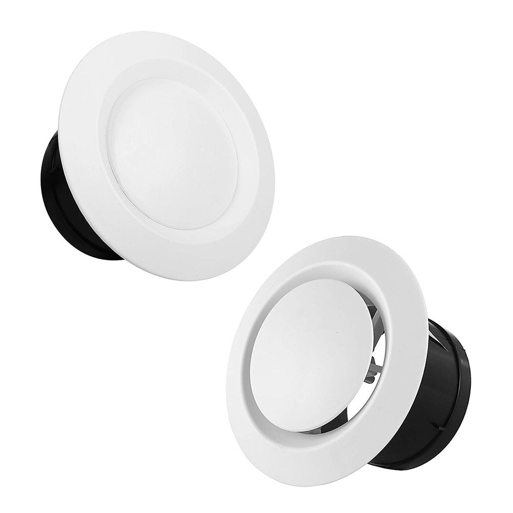 1pc abs tuyere fonte de ar do teto montável grade de ventilação ar quente capa fácil difusor volume ar ajustável exaustor