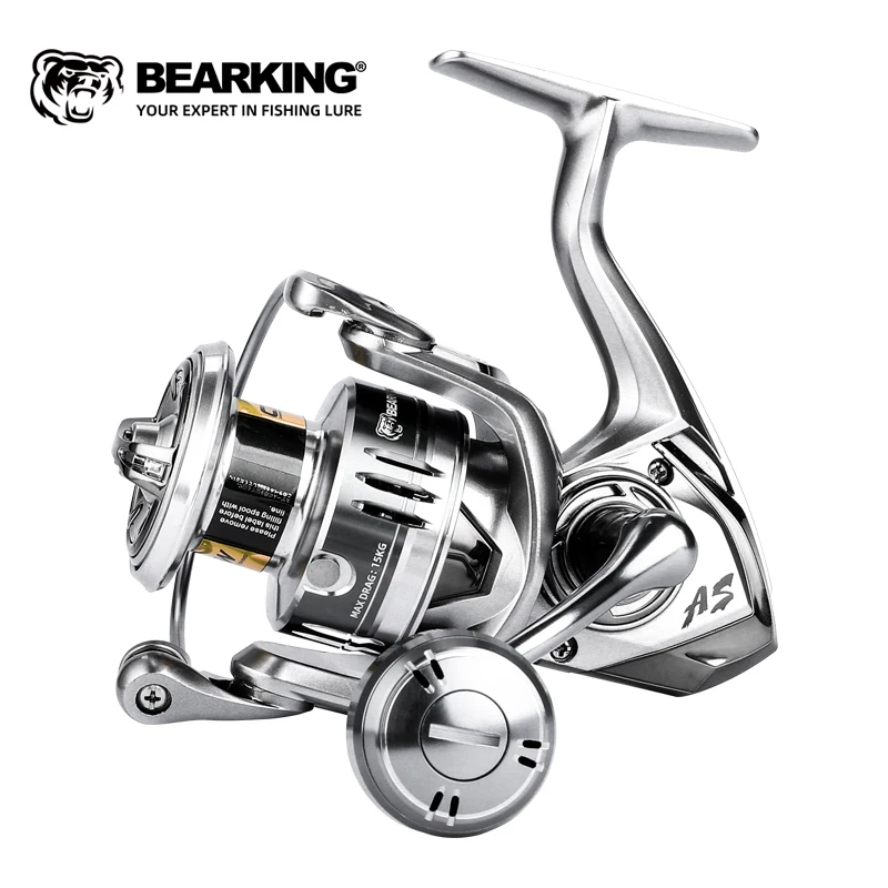 BEARKING marca nueva llegada carrete de pesca de agua salada Spinning 1000-6000 9 + 1BB 5,2: 1 arrastre máximo 10-20 KG carretes a prueba de agua
