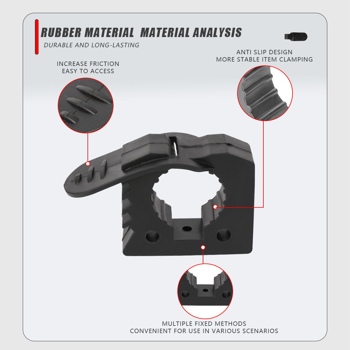 Bagażnik dachowy z mocowaniem łopaty, gumowy uchwyt montażowy z szybkim zaciskiem, zestaw do montażu na ścianie do ciężarówek, akcesoria terenowe