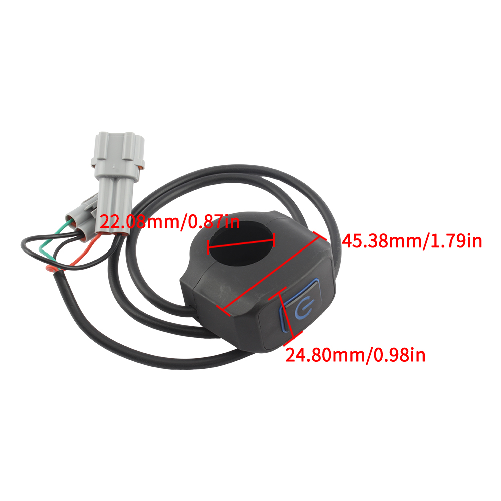 12V Universal Motorrad Lenker Elektrischer wasserdichter Schalter mit LED-Licht für Husqvarna Kawasaki Yamaha Honda KTM EXC XC SX