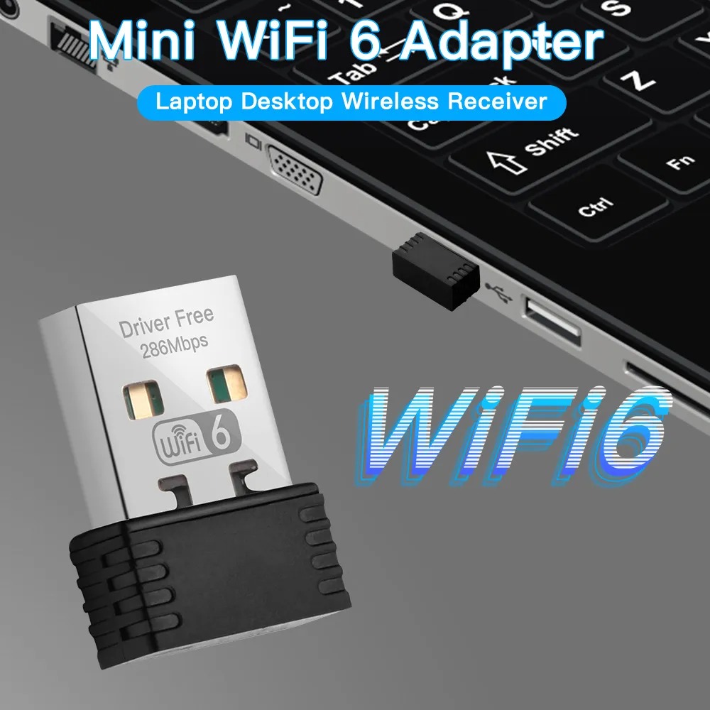 ミニ USB WIFI 6 ドングルネットワークカード 2.4GHz Wi-Fi Lan アダプタドライバ無料 PC ラップトップ Windows 7 10 11 300M 150M レシーバー