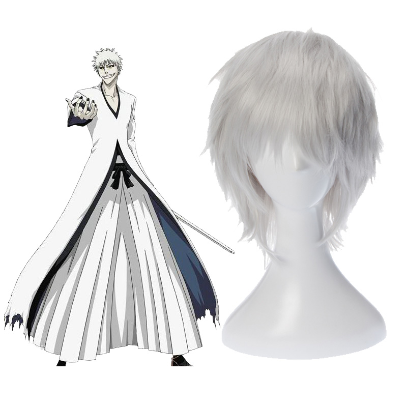 Kostum Cosplay Kurosaki Ichigo Bleach Die Pa White Ichigo Wig Sepatu Jerami Anime dan Aksesori Masker Hadiah Halloween Dewasa