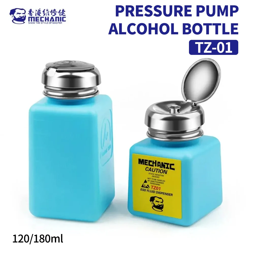Pompe mécanique à pression pour réparation de carte mère PCB de téléphone portable, livres de bouteille CC, outil de bouteille CC, TZ01, 120ml, 180ml