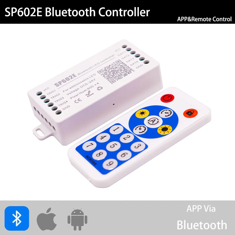 Controlador de tira de píxeles Led WS2812B WS2811 SP105E SP107E SP108E SP110E Bluetooth/WIFI/música controlador de luz Led inteligente DC5-24V