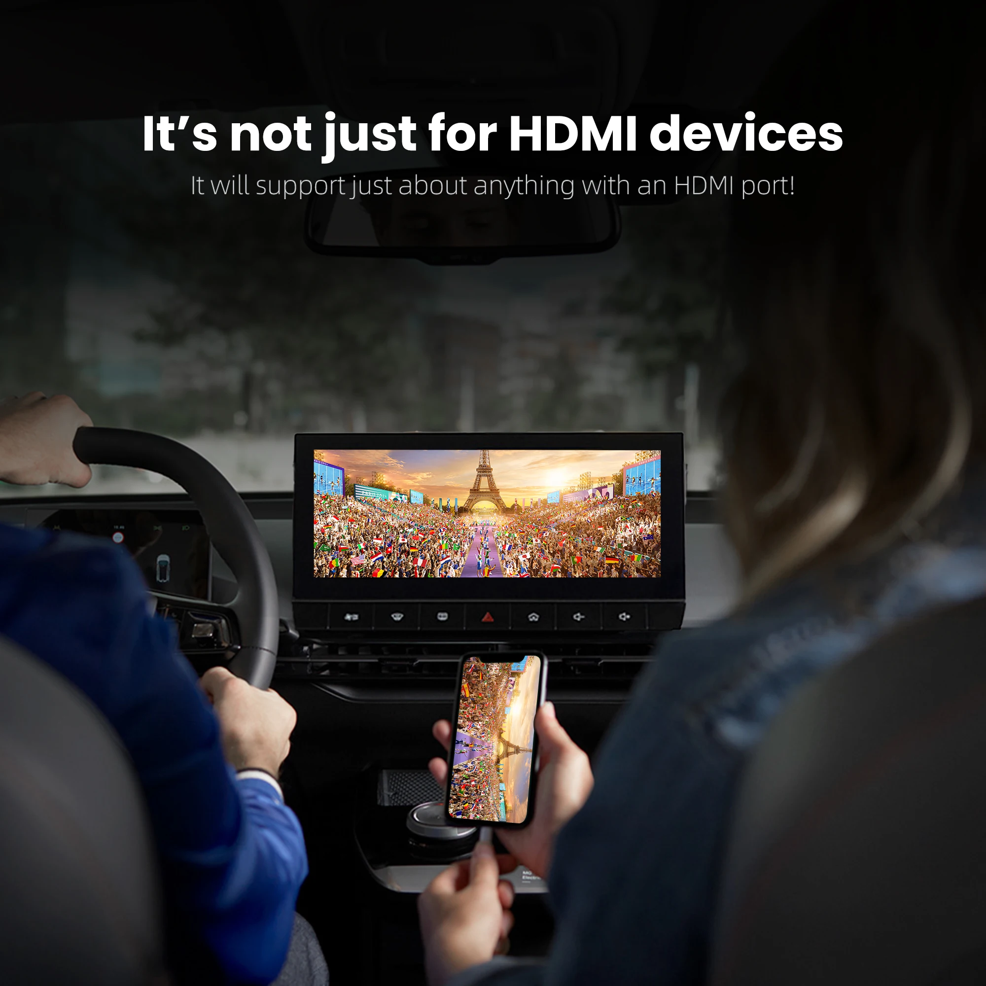2025 OTTOCAST Car TV Mate C3 Multimedia Wireless CarPlay Adapter Video Converter for HDMI in for TV Fire Sticks Game Consoles