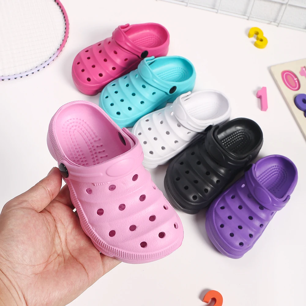 เด็กใหม่รองเท้าแตะกันน้ําฤดูร้อนกลางแจ้งผู้หญิงสไลด์ Soft Sole รองเท้าในร่มคลาสสิกพยาบาล Clogs รองเท้าแตะสไลด์