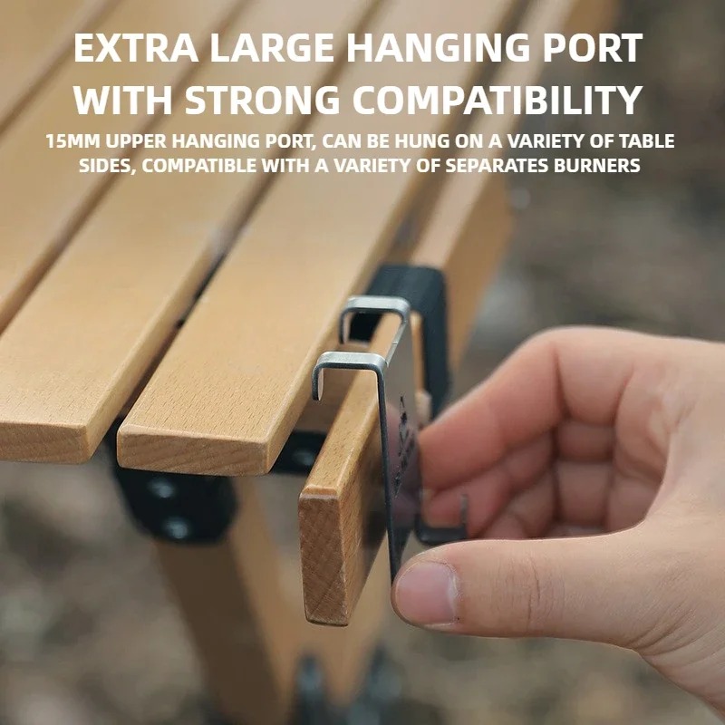 Outdoor Gas Tank Hanging Hook Camping Table Stainless Steel Hook Thickened Anti-side Hanging Gas Tank Portable Gadget