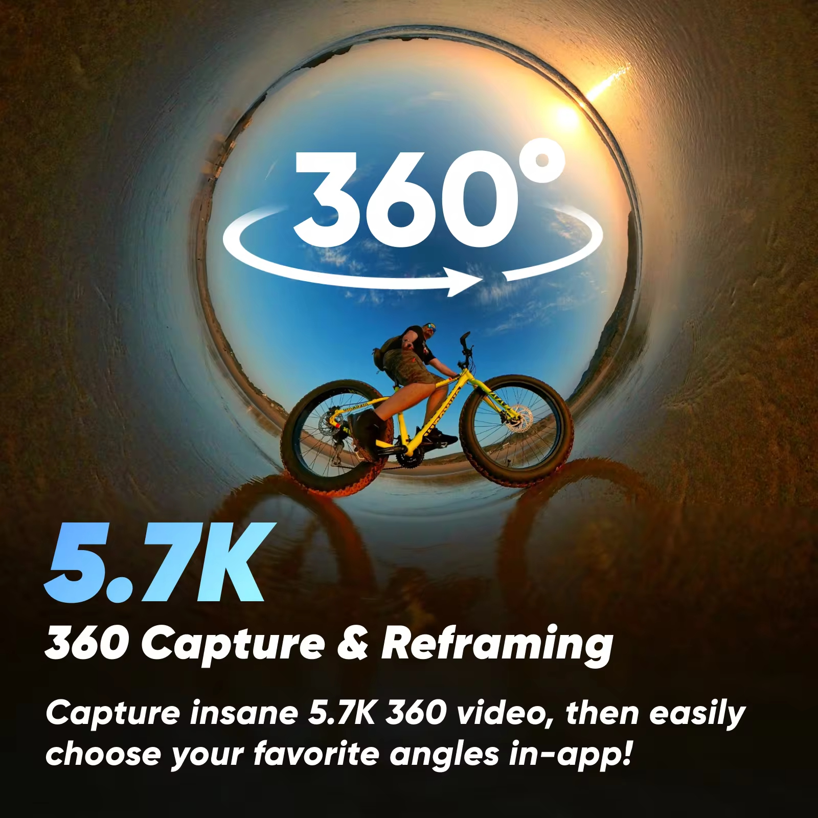 Insta360 X3 - Câmera de ação 360 à prova d'água com sensores de 1/2" 48MP, vídeo HDR ativo 5.7K 360, foto 72MP 360, lente única 4K