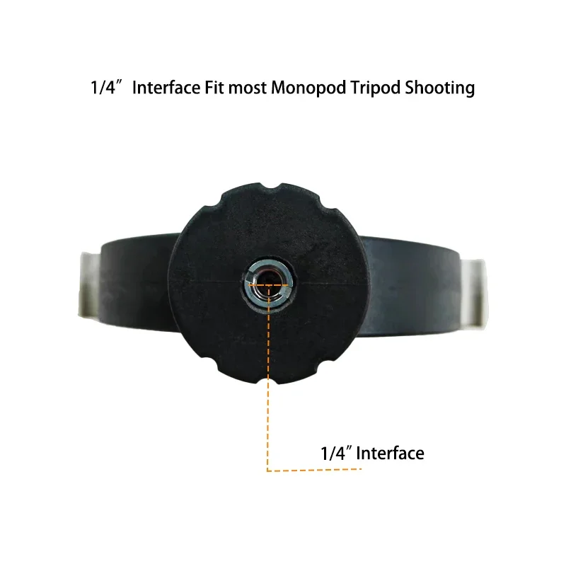 1/2pc Outdoor Camera V Joch Top Mount Lightweight Holder Holder Attachment with 1/4 "Thread for Hunting One Leg Tripod