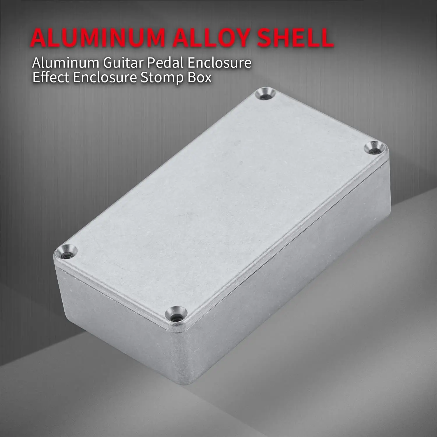 Kit custodia per pedale per chitarra in alluminio 1590B - Diecast/CNC 112x60x31mm con viti in acciaio