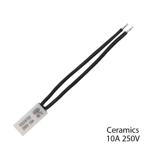 Interruptor de temperatura de cerámica, termostato normalmente cerrado, protección de temperatura, KSD9700, 40/50/60/80/95/125C-150 grados, 10A, 250V