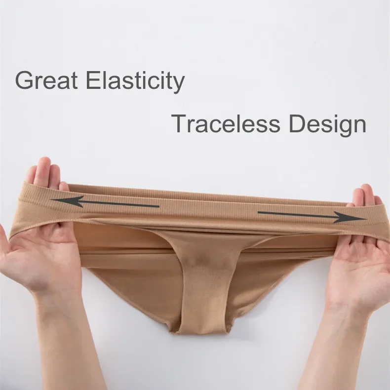 Calzoncillos profesionales de baile de Ballet para chica, bragas de tiro medio Beige, bragas de baile para mujer, ropa interior