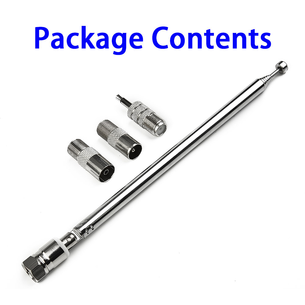 75 ミリメートル伸縮 DAB FM ラジオ空中アダプタ HiFi AV レシーバーミニシステム空中アンテナ長 F オスコネクタラジオアクセサリー