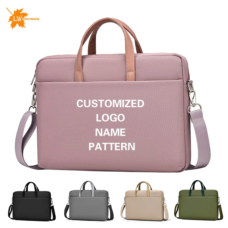 Borsa per laptop personalizzata con logo Borsa per laptop Borsa a spalla singola da 14 pollici Borsa per laptop a tracolla da 16 pollici stampata con nome e motivo