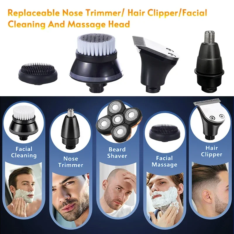 Thay Thế Điện Đầu Tỉa Lông Mũi Sideburns Dao Làm Sạch Da Mặt Bàn Chải Cọ Độc Lập Cắt Nổi Đầu