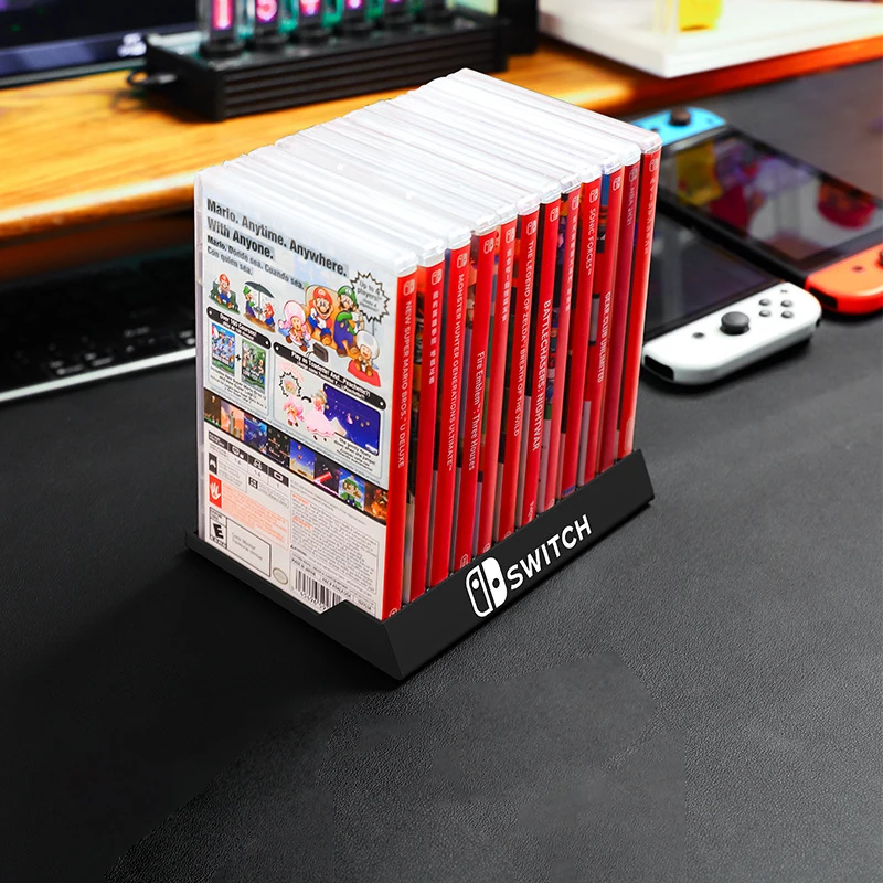 Game disc storage bracketfor Nintendo switch oled Cassette storage rack stand Desktop game card box holder for NS accessories