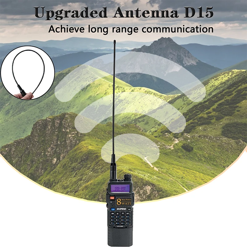 Baofeng UV-5R 8W 2 Pack Ham Radio Long Range Walkie Talkies Dual Band Handheld Two Way Radio with 3800mAh Battery Ham Radio