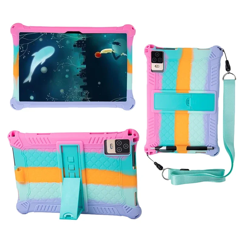 Funda de silicona suave Universal de 10,1 pulgadas para tableta Android de 10, 10,1 pulgadas, cubierta trasera de Color sólido a prueba de golpes, 24x16cm/9,5x6,4 pulgadas