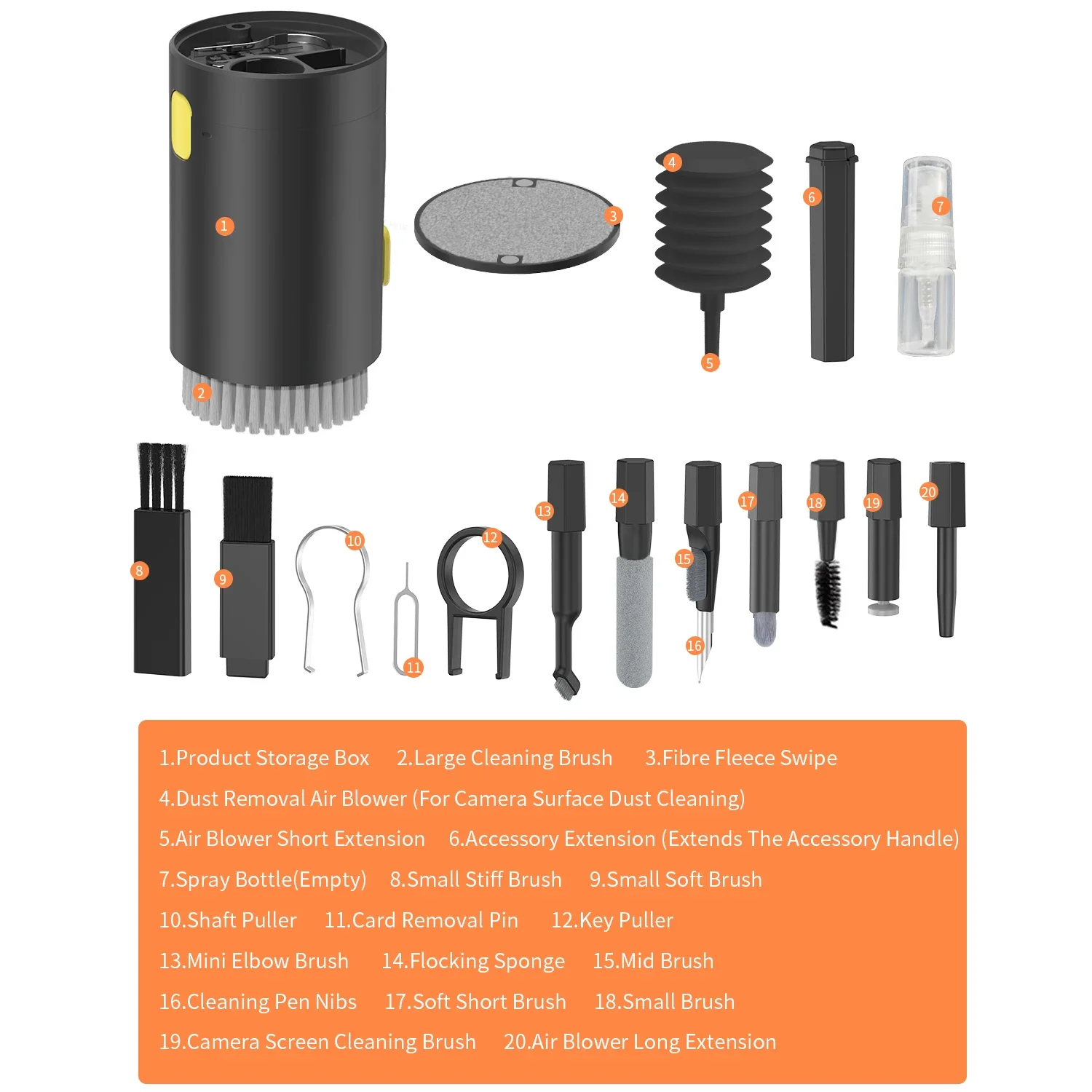 20 in 1/10 in 1 Digital Camera Headset Mobile Phone Laptop Keyboard Cleaning Tool Set Cleaning Brush Multiple Models Cleaner Kit