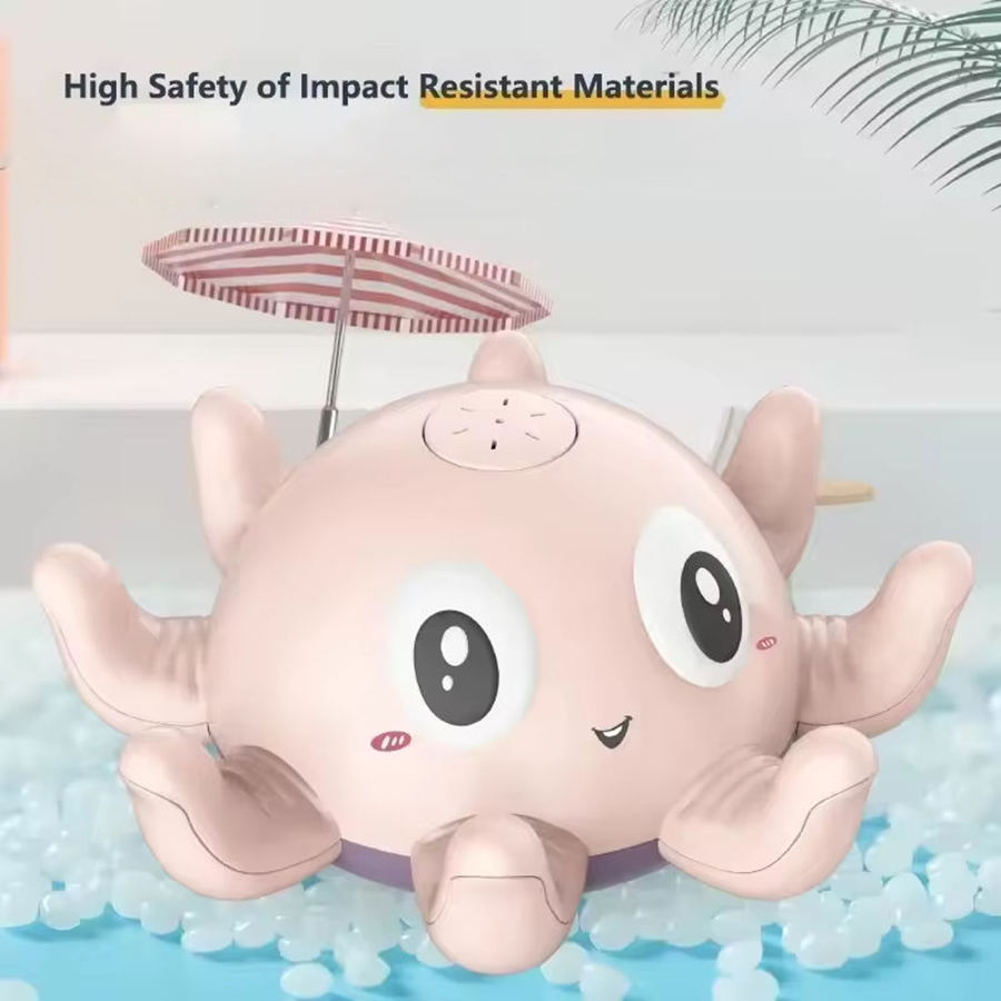 Neue Baby Bad Spielzeug Spray Wasser Dusche Baden Elektrische Octopus Automatische Sensing Spritzen Wasser mit LED Licht Badewanne Spielzeug Kinder