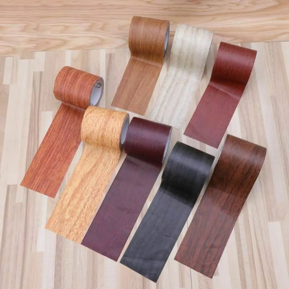 5m/Rolle Holzmaserung Möbel Reparatur band DIY selbst klebende Tür Aufkleber wasserdichte schimmel resistente Wand Taille Linie Home Dekoration