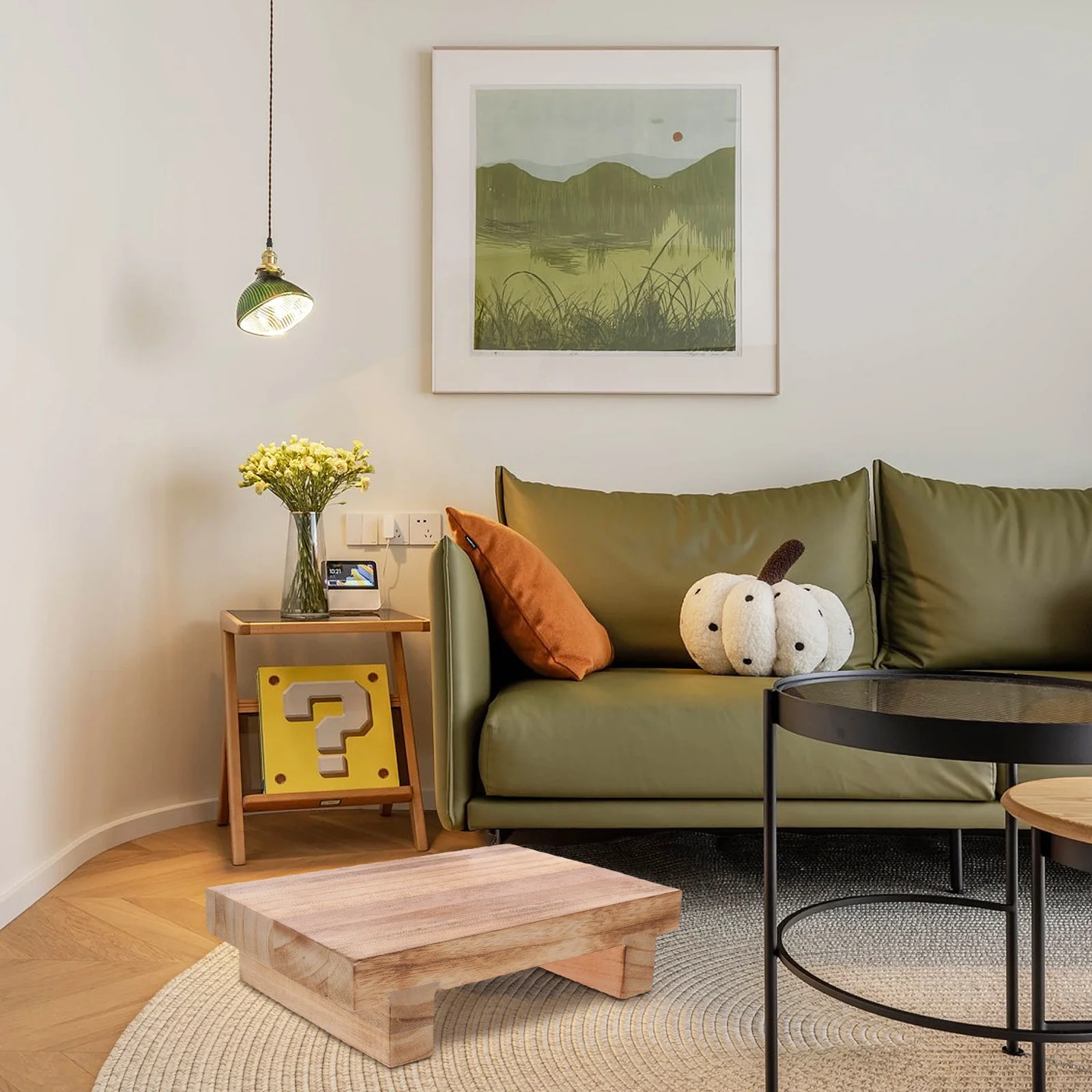 Kleiner Holz-Fußhocker, Tritthocker für ältere Menschen, Zuhause, Büro, Badezimmer, Fußstütze, Beinkomfort, lindert Müdigkeit, Fußstütze