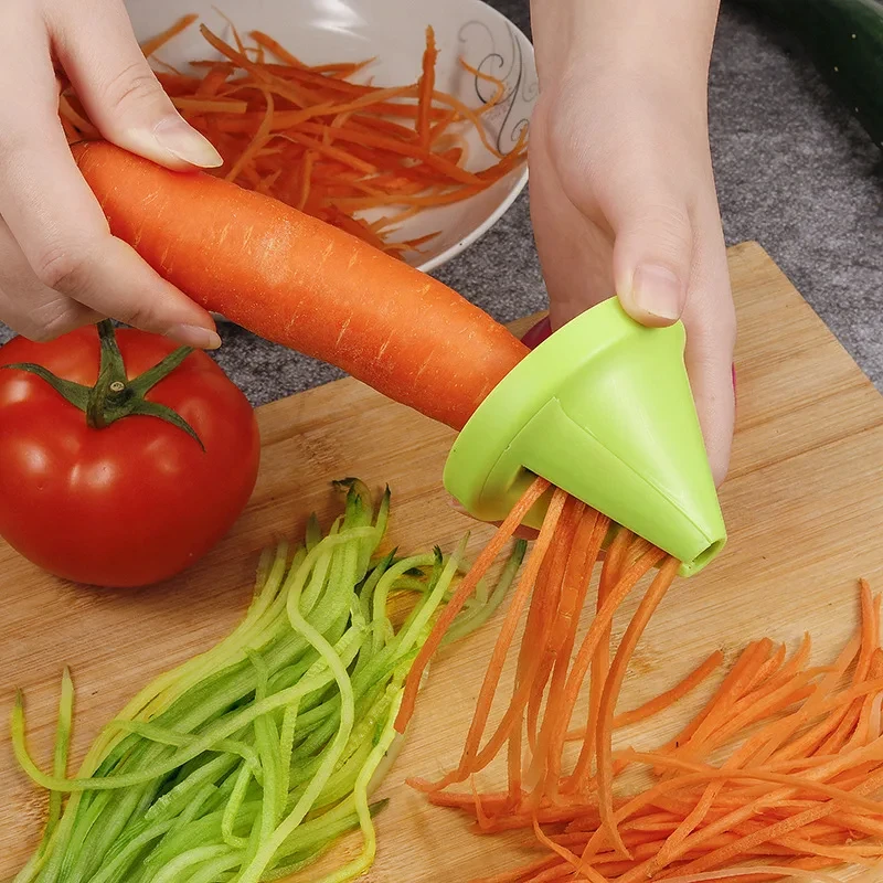 1 Küchenwerkzeug, multifunktionaler Spiralzerkleinerer für Gemüse und Obst, Schäler, manueller Kartoffel- und Karotten-Rotationshobel