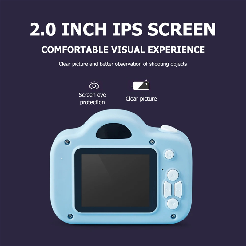 Câmera Digital Dupla para Crianças, Câmera de Vídeo Brinquedos, Mini Cam, Display Colorido, Presente de Aniversário Infantil, HD 1080P