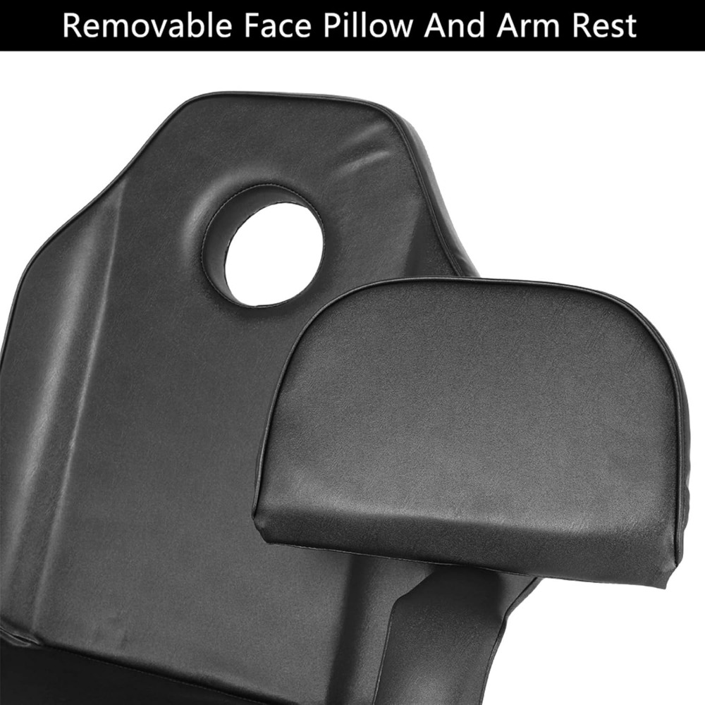 Multipurpose 3-Section Spa Massage Table with Hydraulic Stool, Adjustable Tattoo Chair Esthetician Lash Bed