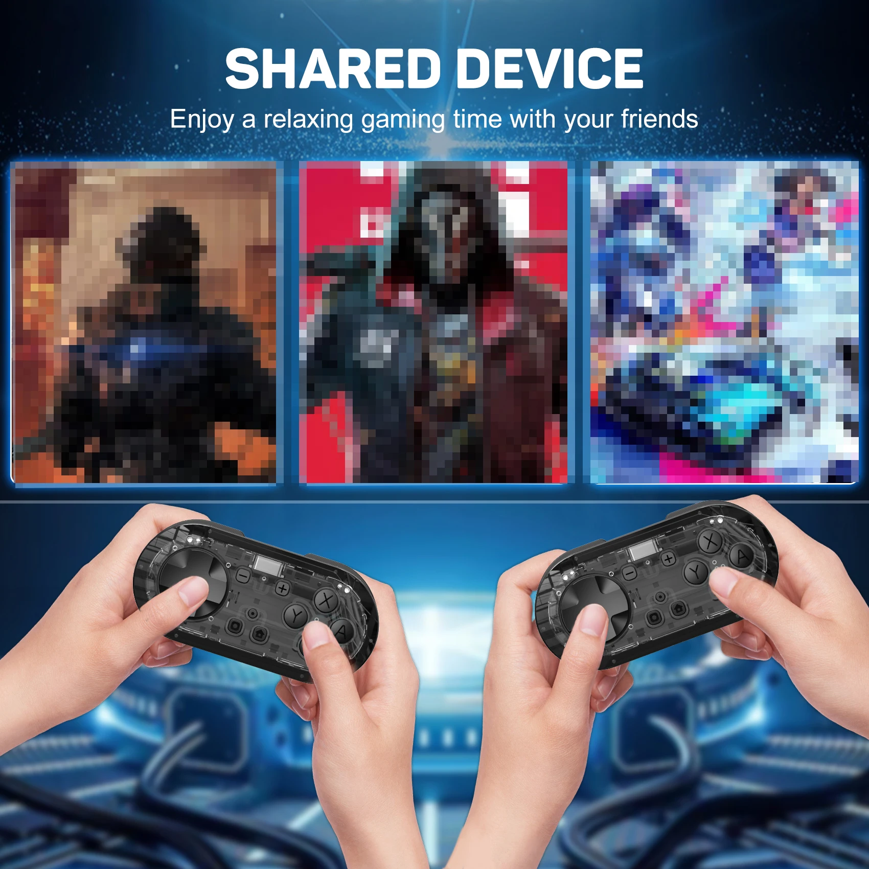 LinYuvo Meteor Light Key Chain Sized Mini Wireless Controller for Switch&Lite&OLED, Windows, Android and MacOS with LED Lights